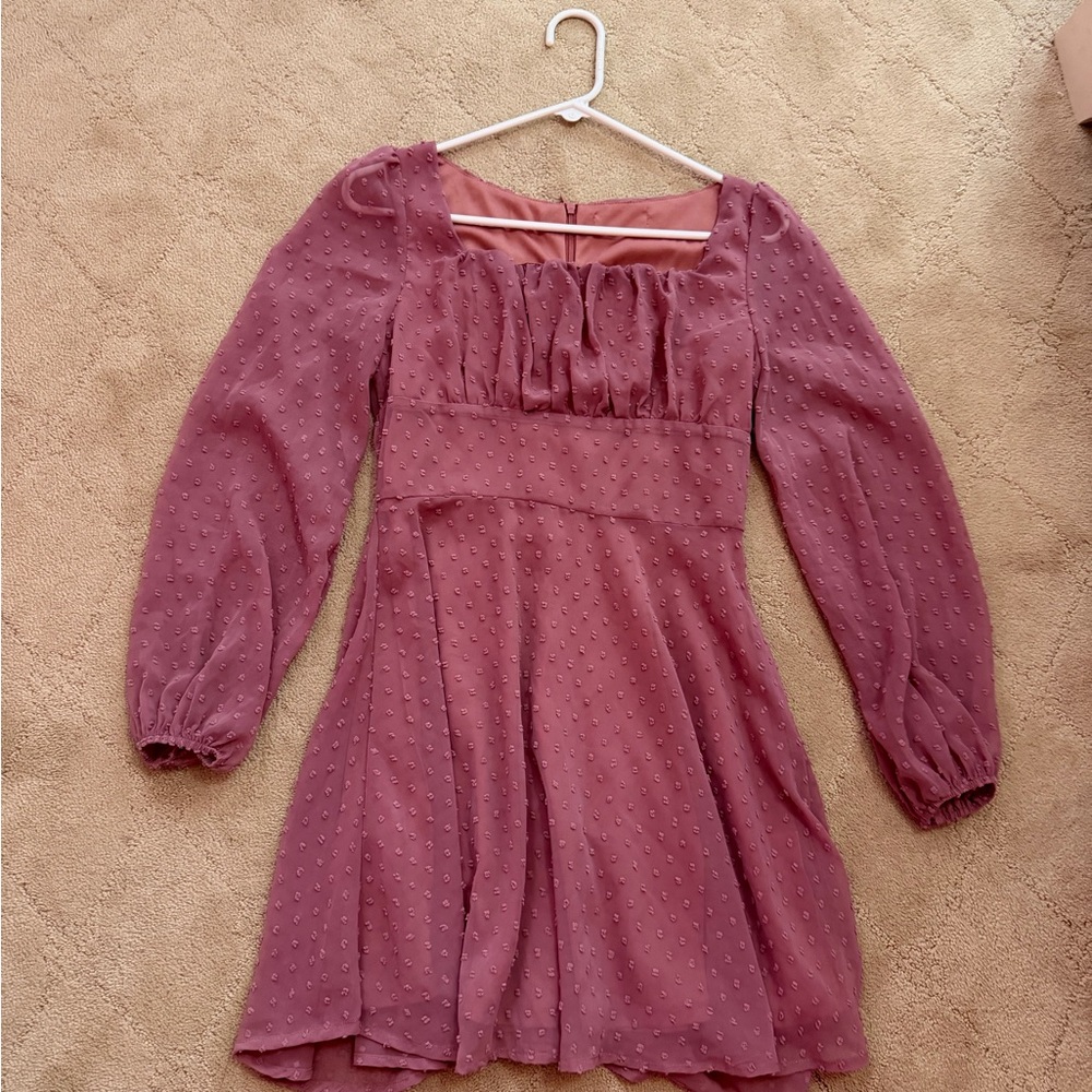Target Dusty Rose Long Sleeve Dress